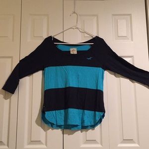 Long sleeve striped jersey shirt